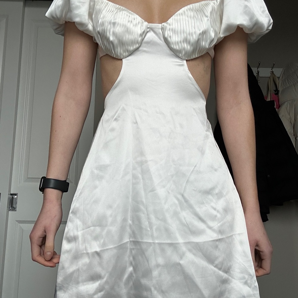 Princess Polly Satin White Dress